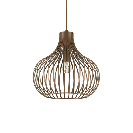 Suspension Onion Ø 38 cm marron au design unique en matériau marron.