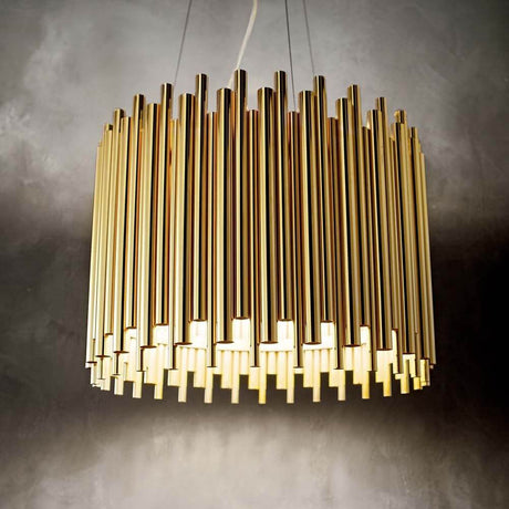 Pendelleuchte Pan 5-flg. Goldfarben, Klar – moderne, stilvolle Leuchte mit goldfarbenem Design.