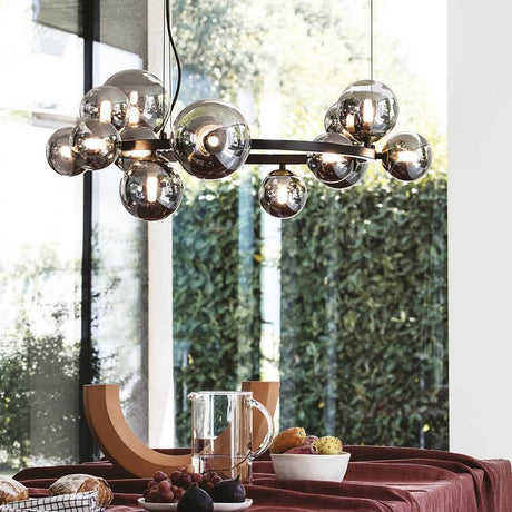 Perlage pendant light, 14-light, Ø 85 cm, in a modern design for the dining area.
