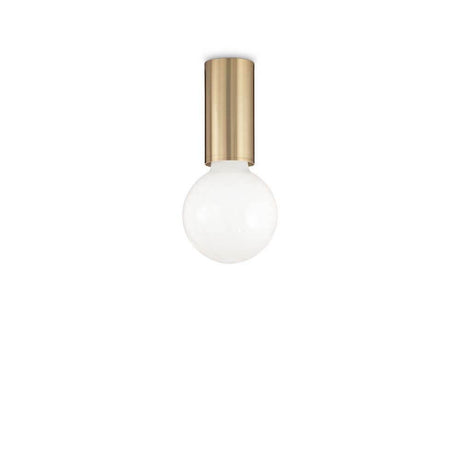 Petit Deckenlampe mit goldfarbenem Gehäuse und rundem Glaskorpus für stilvolle Innenräume.
