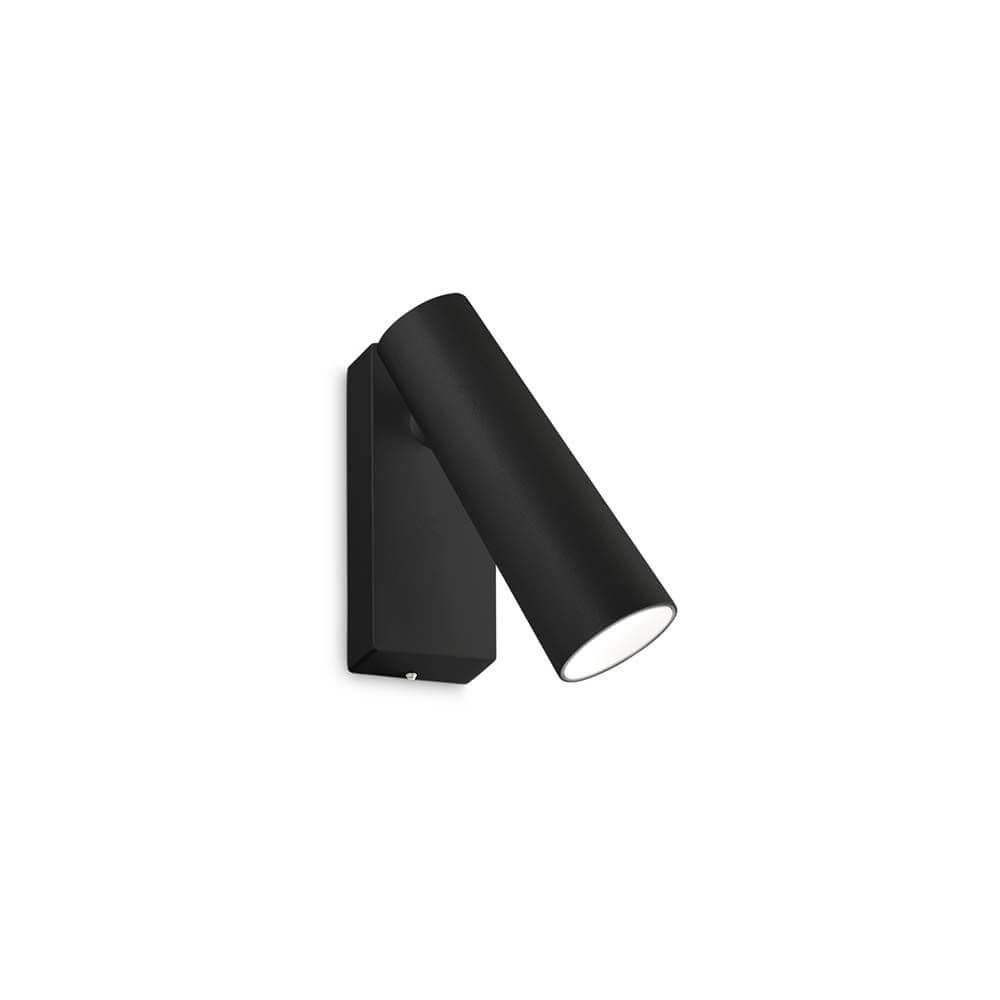 Pipe LED Wandleuchte Strahler in elegantem Schwarz, ideal für moderne Innenräume.