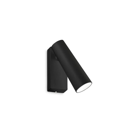 Pipe LED Wandleuchte Strahler in elegantem Schwarz, ideal für moderne Innenräume.
