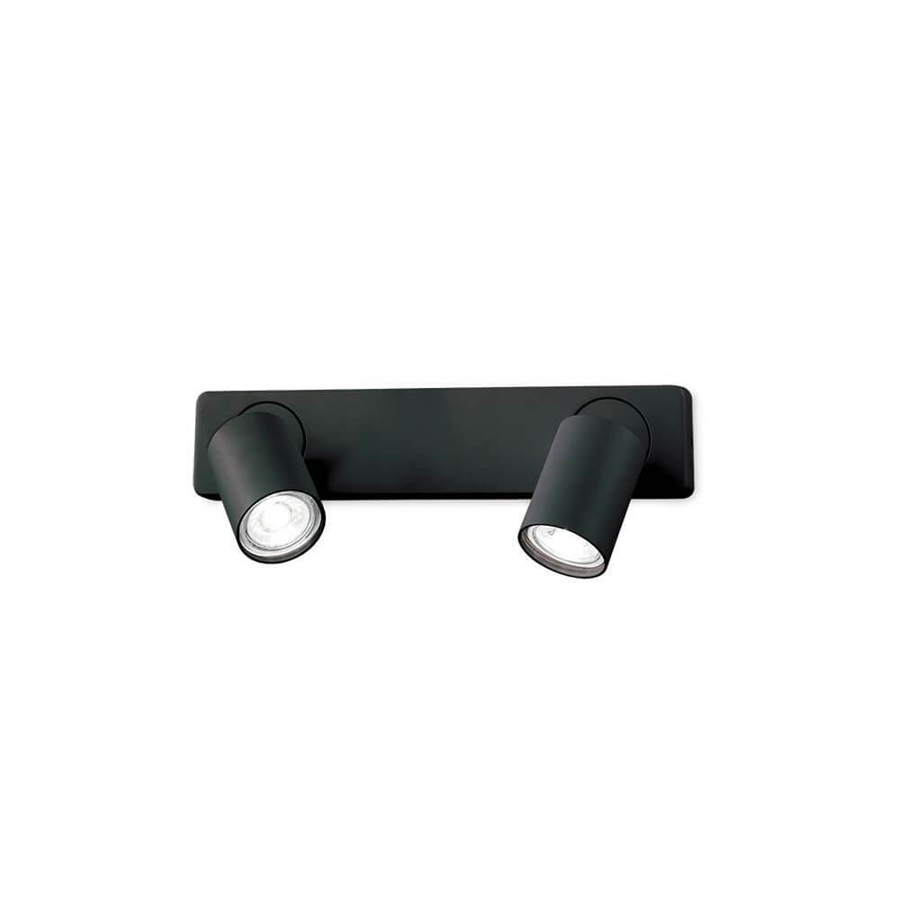 Rudy Wandleuchte 2-flammig Strahler in modernem Design mit zwei verstellbaren Lampenschirmen.