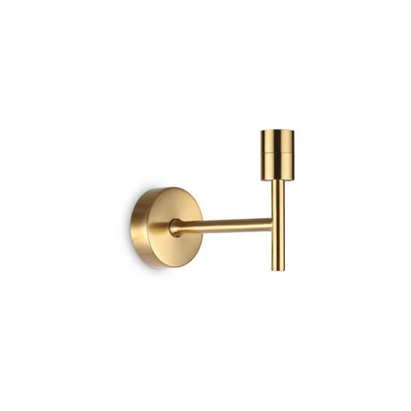 Set Up-vegglampe i moderne design med elegant gullfarge.