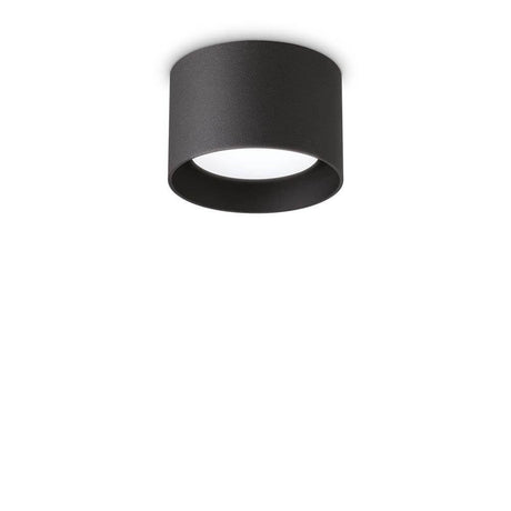 Spike Deckenleuchte Ø 10cm schwarze zylindrische Deckenlampe modern