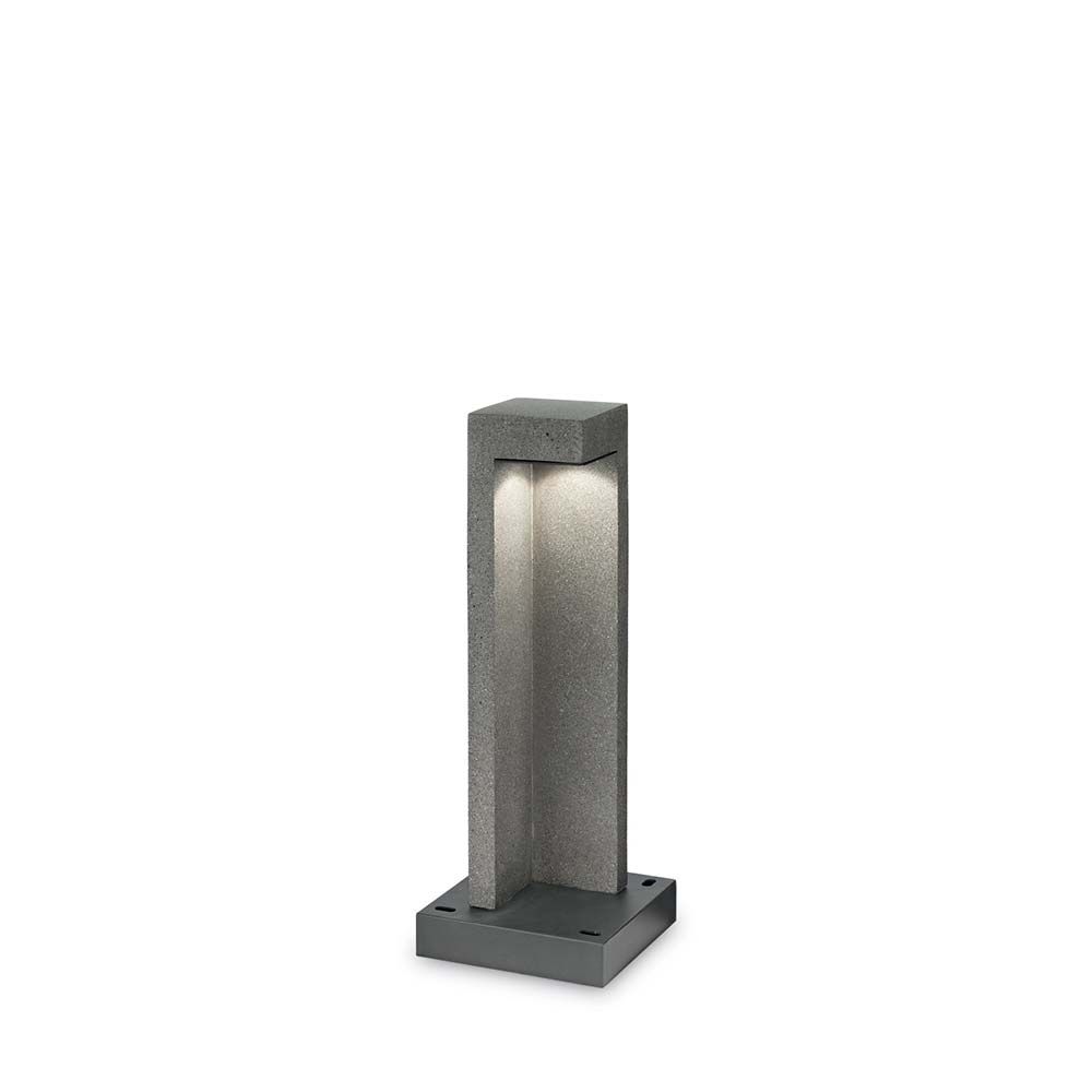 Stehleuchte Titano Pt1 Klein Granito in moderner Betonoptik mit integriertem Licht.