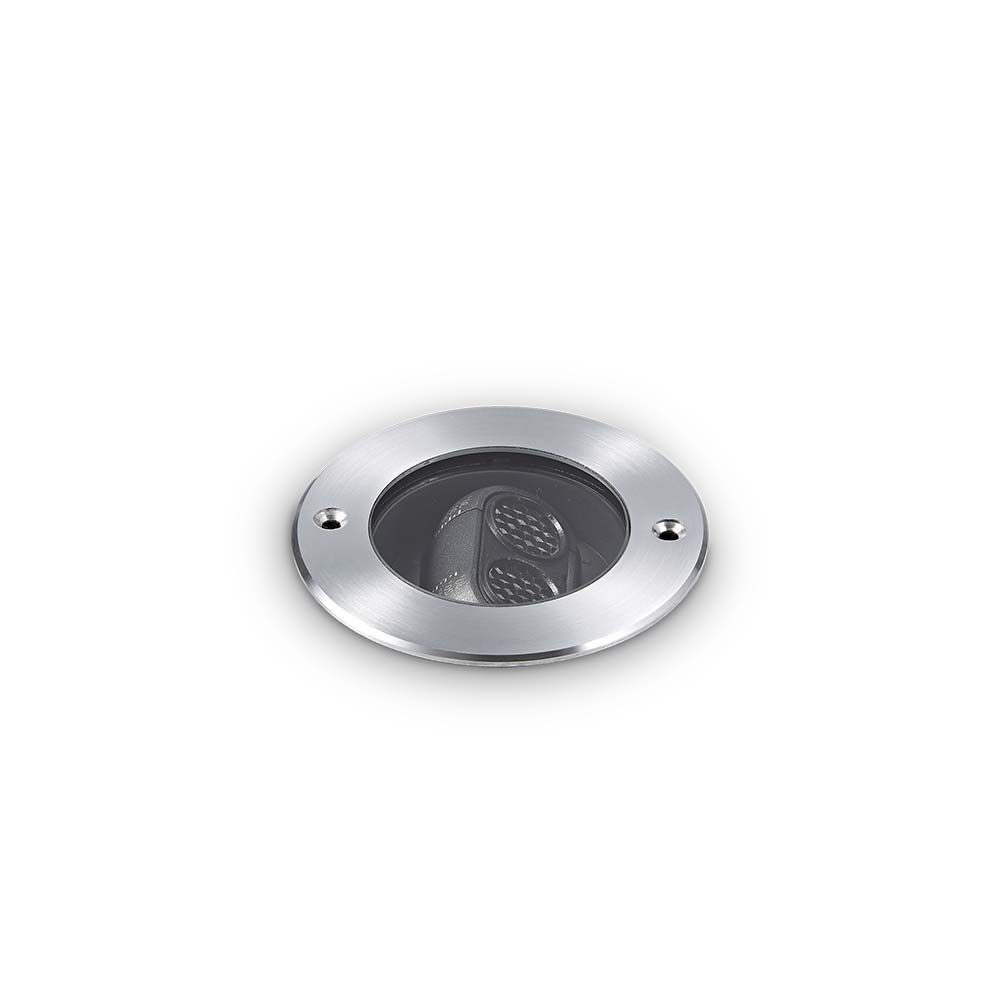 Taurus LED Einbauleuchte IP67 in runder Form mit Edelstahlrahmen für Außenanwendungen.
