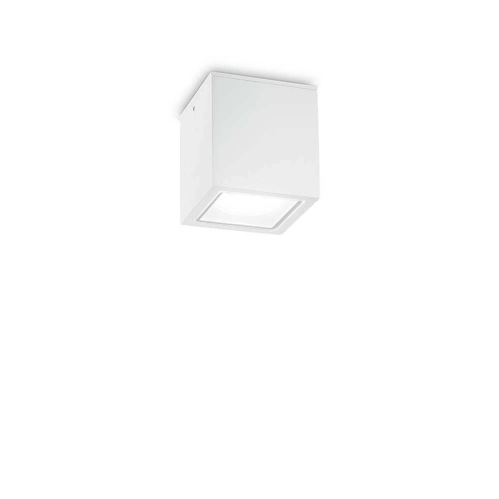 Techo Außen Deckenleuchte IP54, moderne quadratische weiße Deckenleuchte für den Außenbereich.