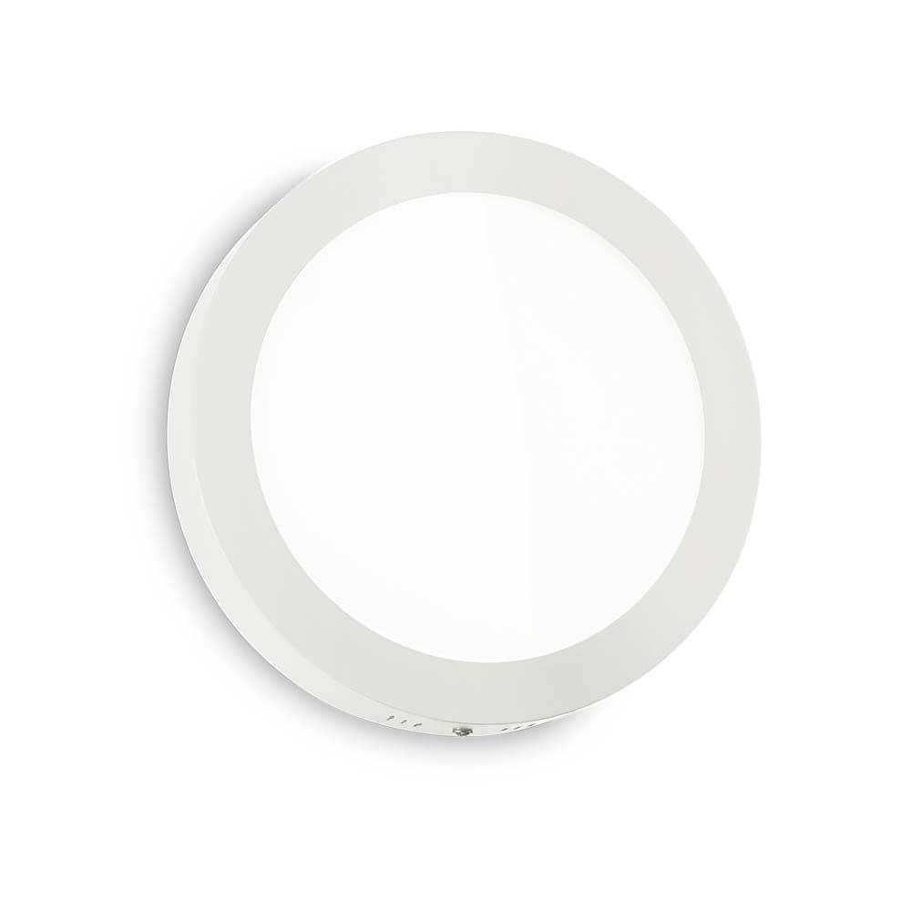 Universal LED Wand- & Deckenleuchte in modernem, rundem Design mit weißem Gehäuse.