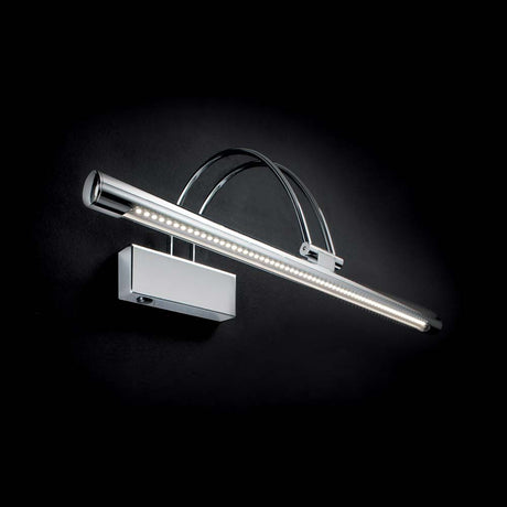 Modern Bow AP114 Chrome wall light with LED lighting in a chic design.