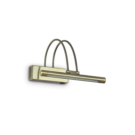 Wall light Bow Ap36 burnished in an elegant design with a curved arm and a modern look.