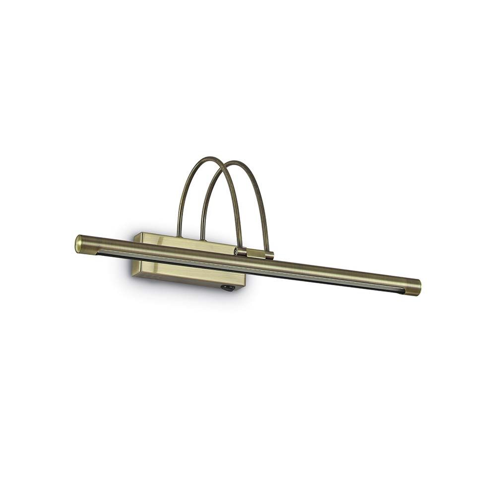 Wandleuchte Bow Ap66 Brüniert in elegantem Design mit gebürsteter Oberfläche und geschwungenem Lichtarm.