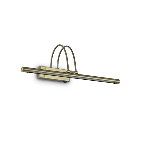 Wall light Bow Ap66 burnished in an elegant design with a brushed finish and curved light arm.