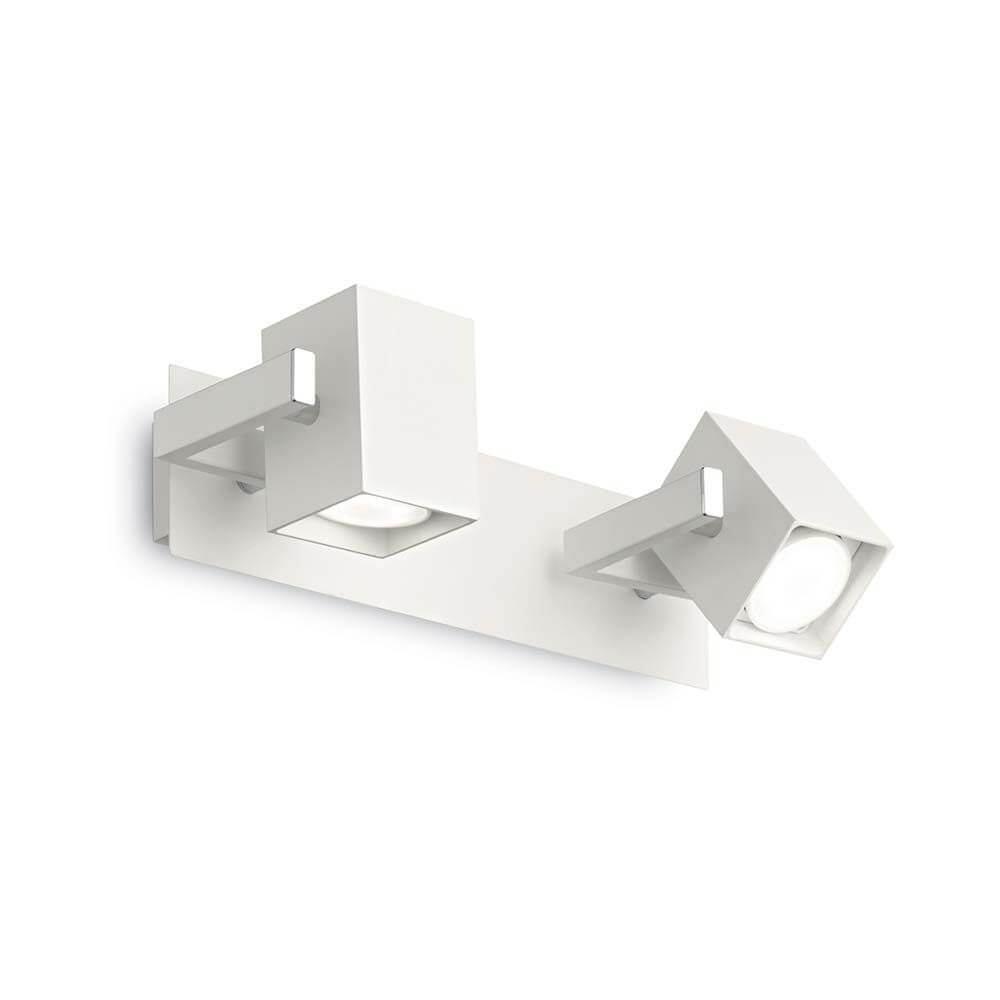 Wandleuchte Mouse Ap2 Weiß mit modernem, geometrischem Design in Weiß