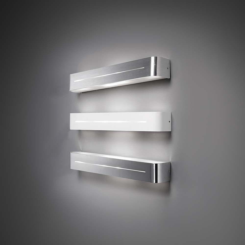Wandleuchte Posta Ap4 Aluminium mit modernem Design an der Wand montiert