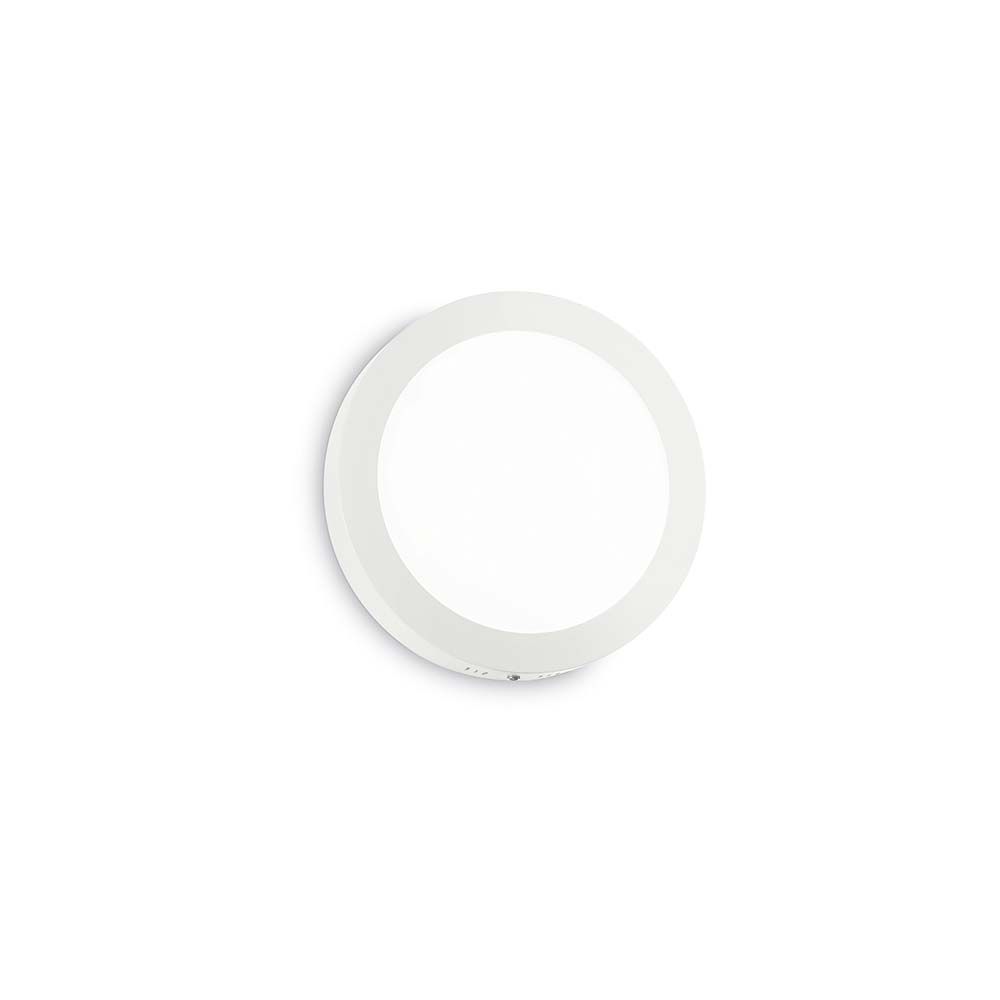 Wandleuchte Universal 12W Rund Weiß - elegante runde Wandlampe in Weiß für moderne Beleuchtung.