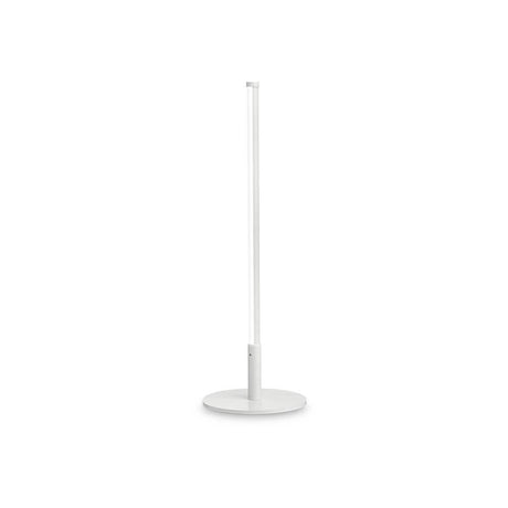 Lampe de table Yoko LED en métal au design moderne avec corps fin et base ronde.