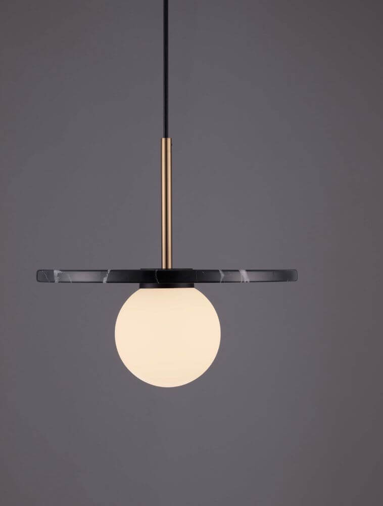 Idor Pendelleuchte Ø 30cm G9 Marmor mit elegantem Design und marmorierter Verkleidung.