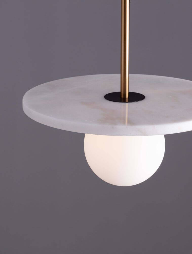 Idor Pendelleuchte Ø 30cm G9 Marmor mit elegantem Marmor-Design und schöner Lichtquelle.