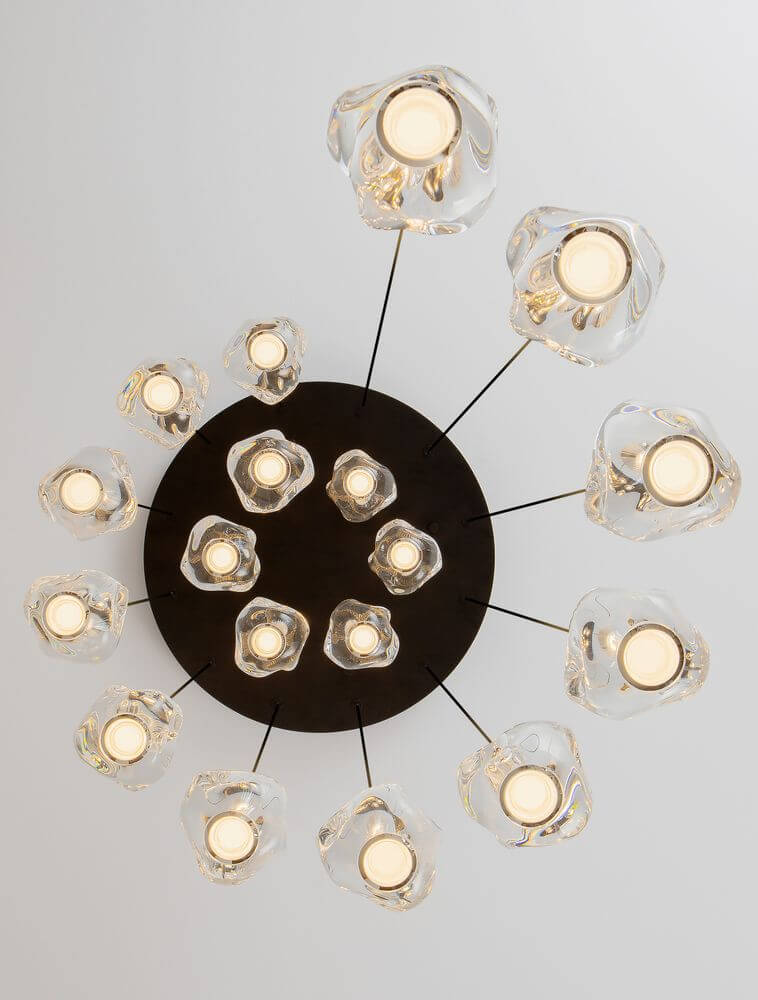 Ifos LED Pendelleuchte 18-flammig Ø 55cm 3000K Schwarz - moderne Pendelleuchte mit 18 LED-Leuchten in stilvollem Design
