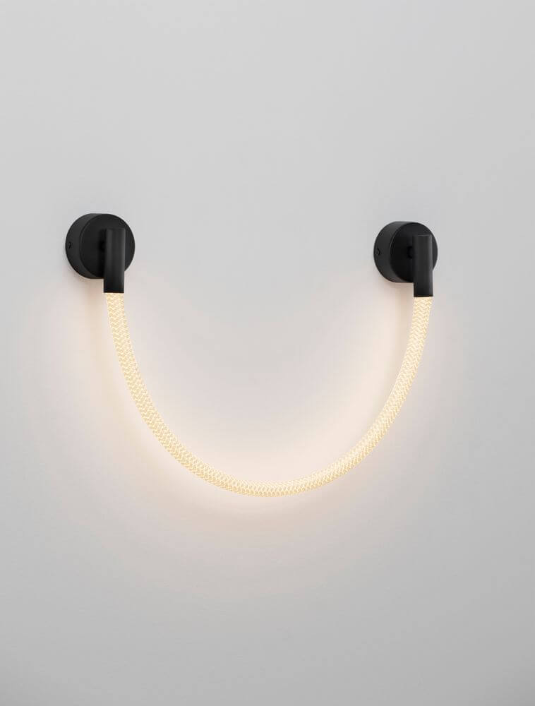 Ilane LED Wandleuchte Halbrund 3000K Schwarz, stilvolle und moderne Wandleuchte mit LED-Beleuchtung.