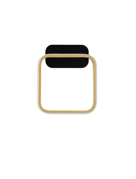Imar LED Wandleuchte 3200K Schwarz, Gold moderne Wandlampe mit schwarzer Basis und goldfarbenem Rahmen