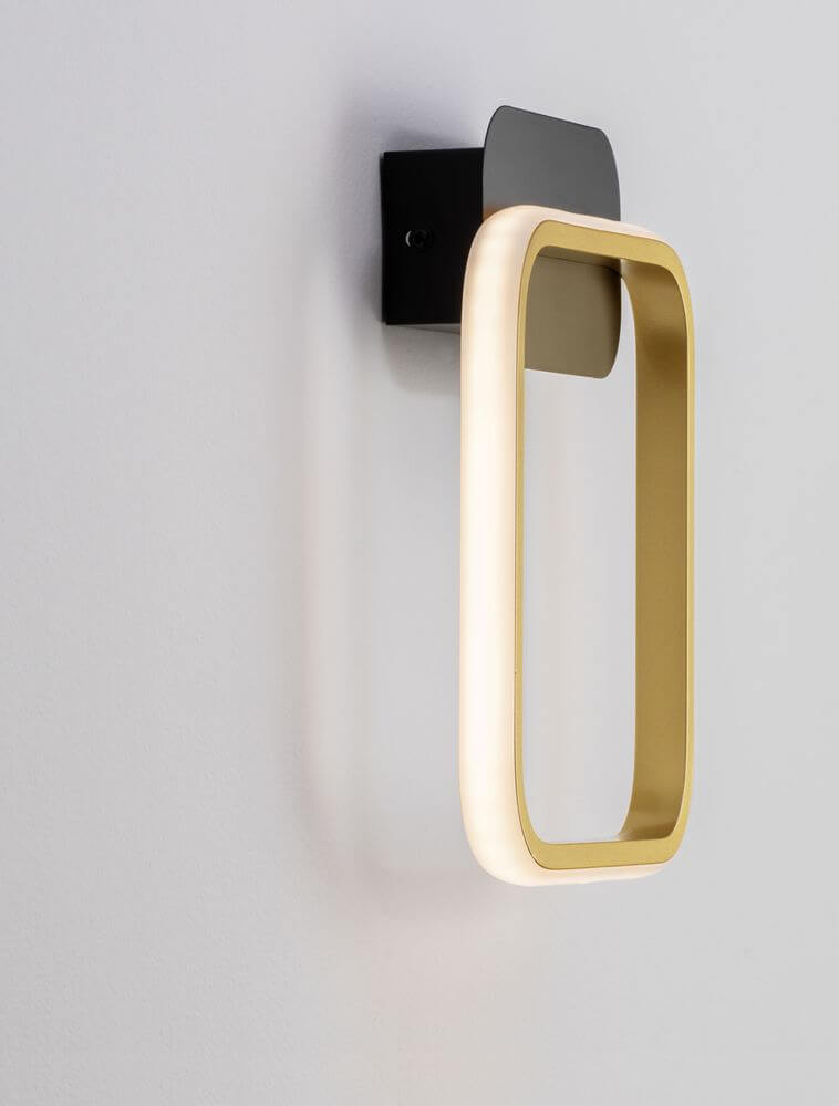 Imar LED Wandleuchte 3200K Schwarz, Gold - moderne Wandbeleuchtung mit eleganter Form.