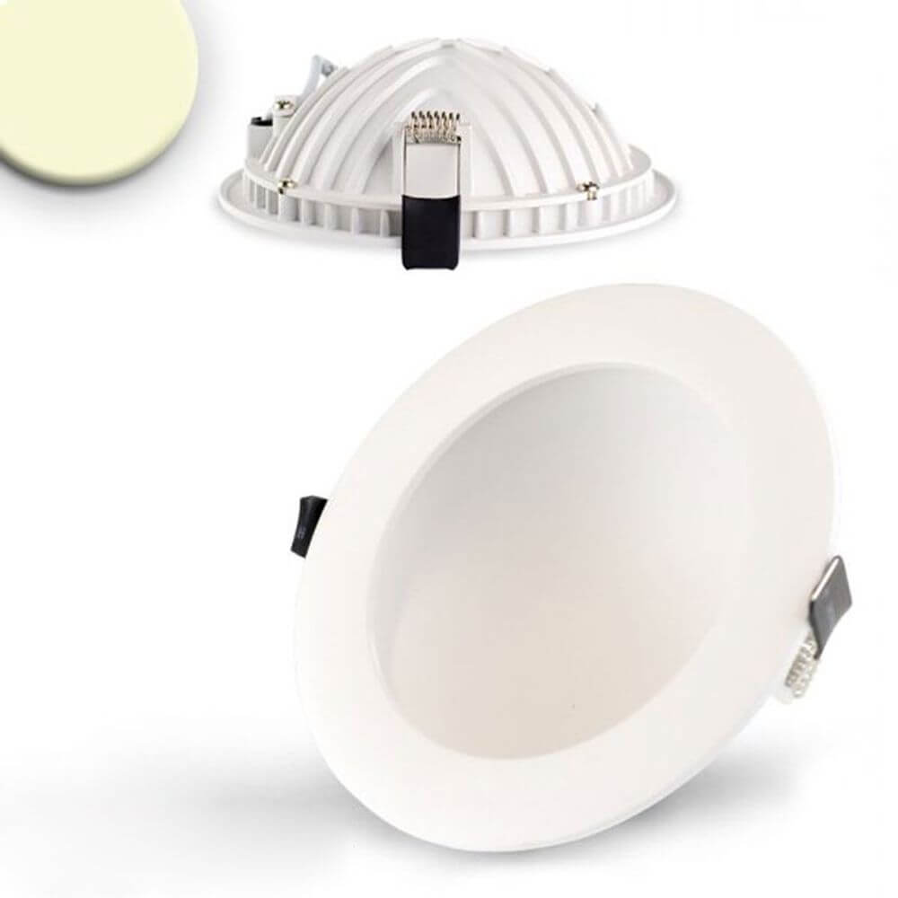 Indirektes Einbau LED-Panel Ø 15cm, dimmbar, warmweiß, modernes Design für effiziente Beleuchtung.