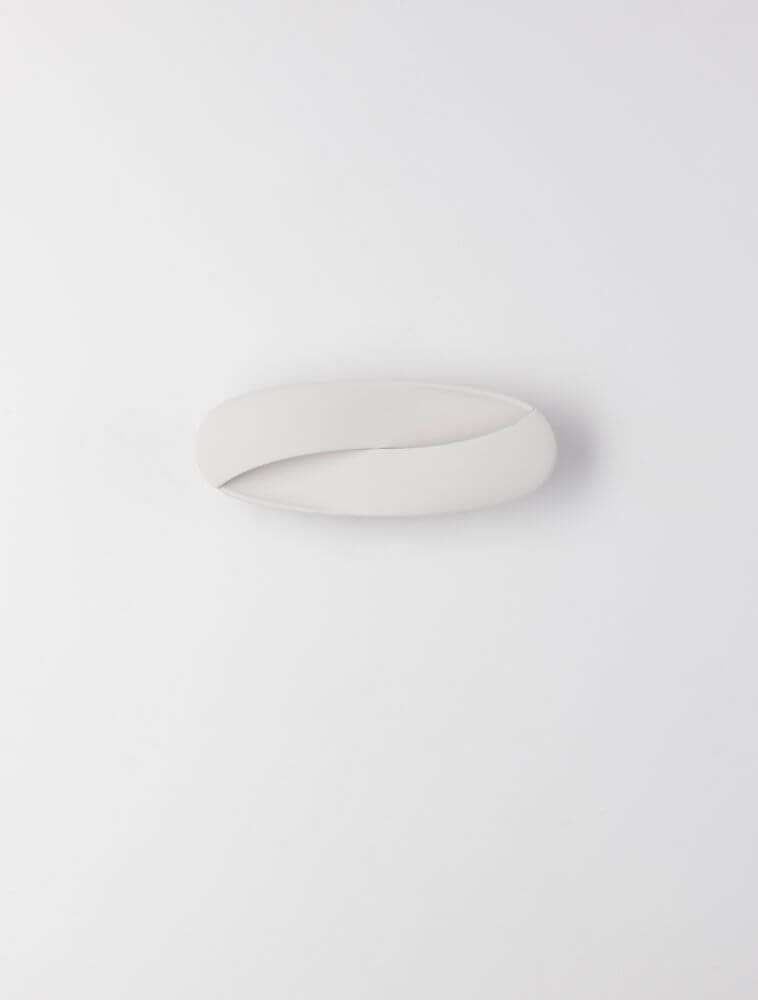 Infinity LED Wandleuchte 3000K Weiß - stilvolle Wandbeleuchtung aus weißem Aluminium mit warmweißem Licht.