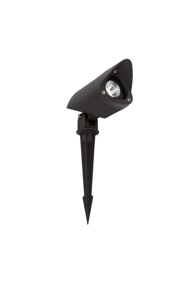 Inside LED Außenspießleuchte mit Vordach 3000K Schwarz IP65, minimalistisches Design aus Aluminium.