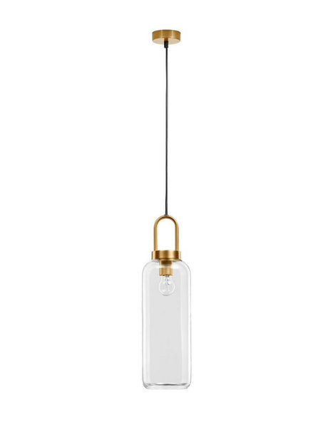 Lampada a sospensione Irvine Ø 15,5 cm oro, trasparente