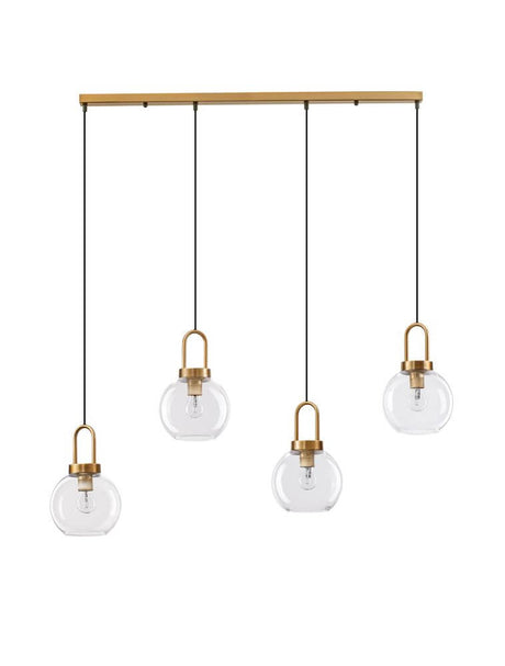 IRVINE Pendant Lampa Bar 97,5 cm 4-sławy złoto, przezroczyste