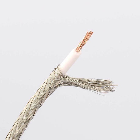 Isoliertes Koaxialkabel 2 x 0, 7mm 1 Meter mit freiliegendem Kupferdraht.