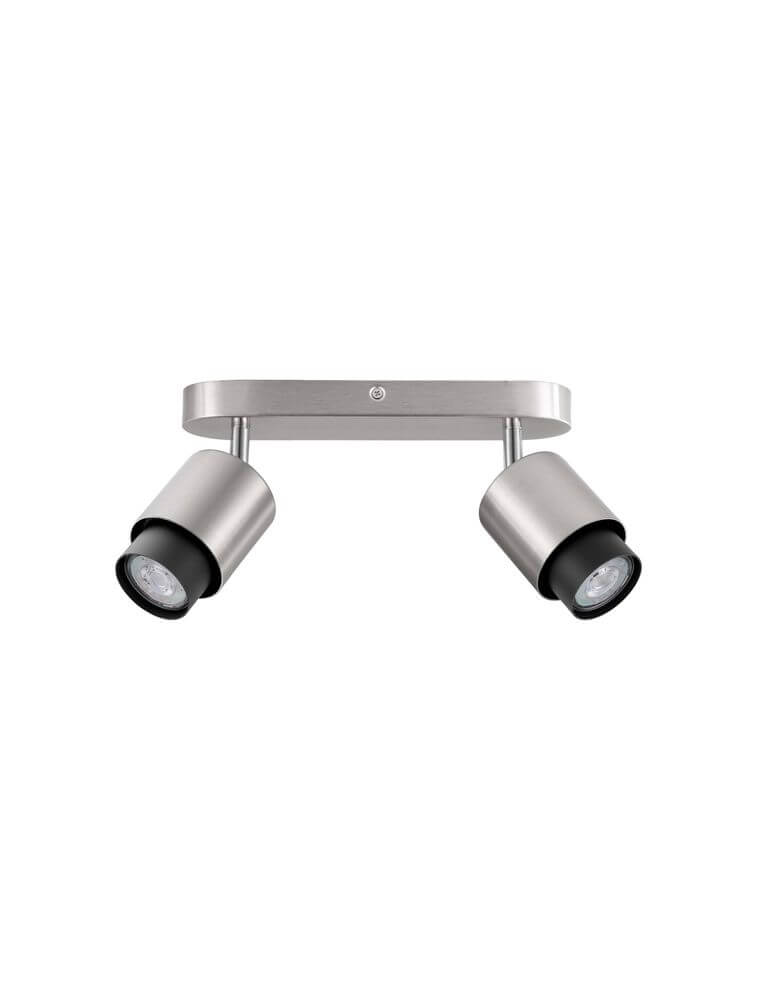 Ison Deckenleuchte GU10 2-flammig im modernen Design mit zwei beweglichen Spots und elegantem Finish.