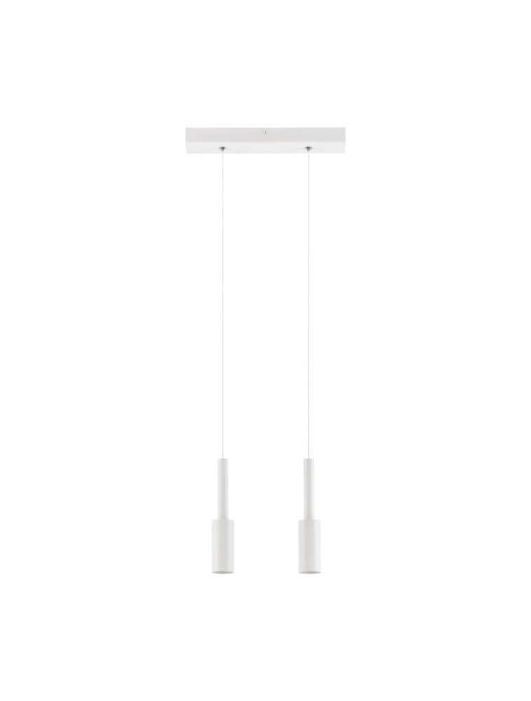 Joy LED Pendelleuchte 2-flammig 3000K in minimalistischem Design mit zwei zylindrischen Leuchtenköpfen.