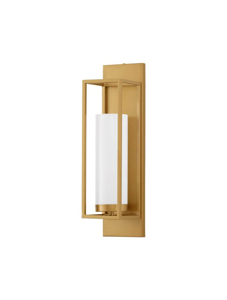 Juliet væglampe E27 i et moderne design med sort metalramme og opalglas.