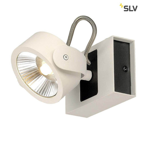 Kalu LED 1 wall & ceiling light White, Black 3000K with rotatable lamp head and high-performance LEDs.