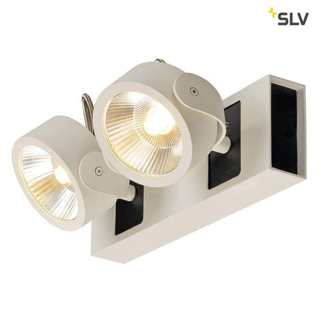 Kalu LED 2 Wand- & Deckenleuchte Weiß, Schwarz 3000K mit dimmbaren Hochleistungs-LEDs.