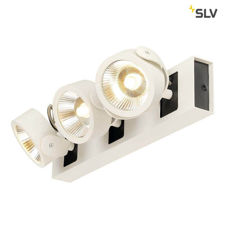 Kalu LED 3 applique et plafonnier Blanc, Noir 3000K avec LED haute performance dimmables.