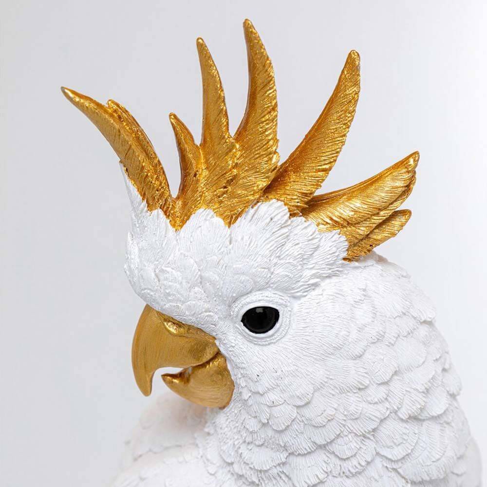 Hängeleuchte Animal Cockatoo in kreativer Gestaltung mit goldenen Akzenten und einzigartigem Design.