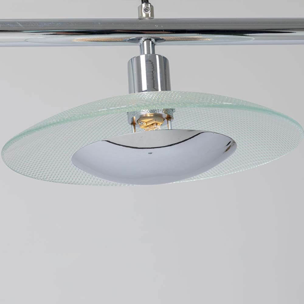 Hängeleuchte Ufo Dining Quattro in modernem Design mit Glas und Chrom für stilvolle Raumbeleuchtung
