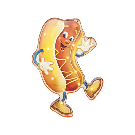LED Leuchtobjekt Leisure Sausage Medium - stylisches, leuchtendes Hotdog-Deko mit Retro-Style und LEDs.