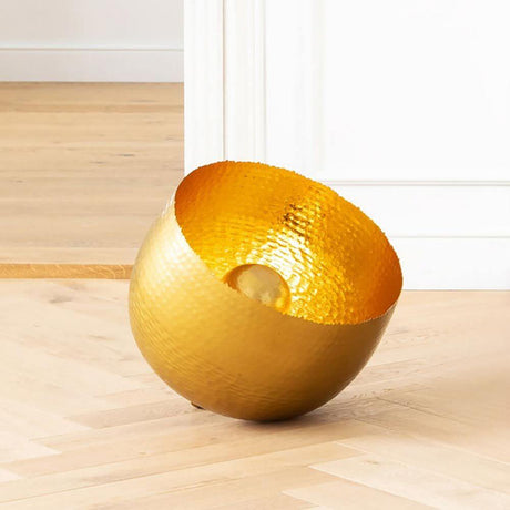 Tisch- & Bodenleuchte Apollon Ø 35cm in goldener Kugel-Optik für stilvolle Beleuchtung.