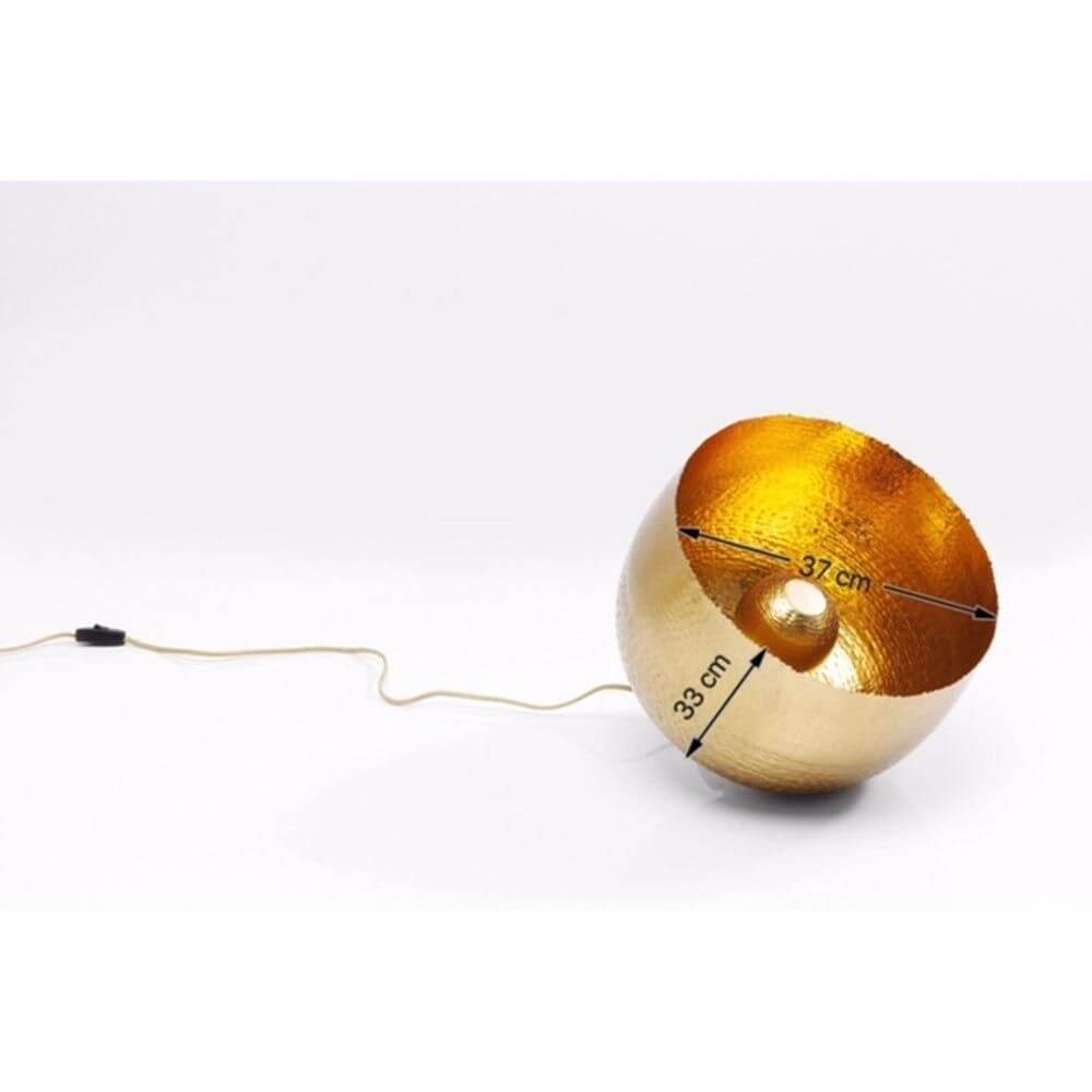 Tisch- & Bodenleuchte Apollon Ø 35cm in gold, misst 37 cm hoch und 33 cm im Durchmesser, ideal für gemütliche Beleuchtung.