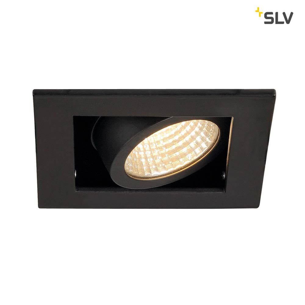 Kadux LED Single DL Set Schwarz 38° 3000K inkl. Treiber, schwenkbare Einbauleuchte in mattem Schwarz