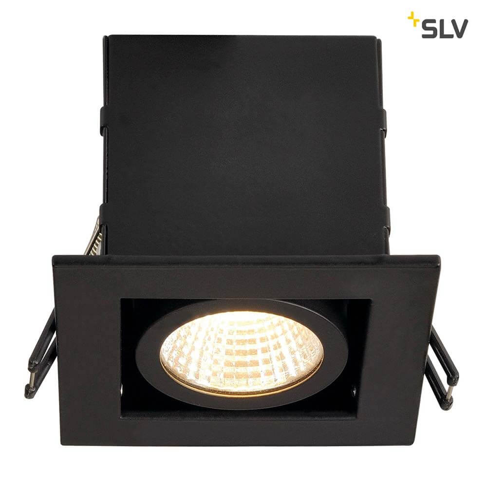 Kadux LED Single DL Set Schwarz 38° 3000K inkl. Treiber - moderne Einbauleuchte in matt Schwarz.