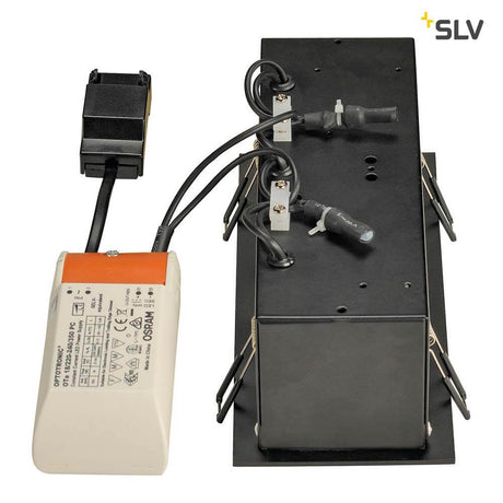 Kadux LED Triple DL Set Black 38° 3000K incl. driver with power connection and control elements