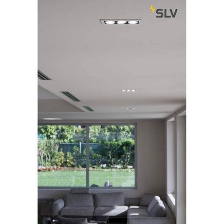 Kadux LED Triple DL Set White 38° 3000K incl. driver in a modern living space with indirect lighting.