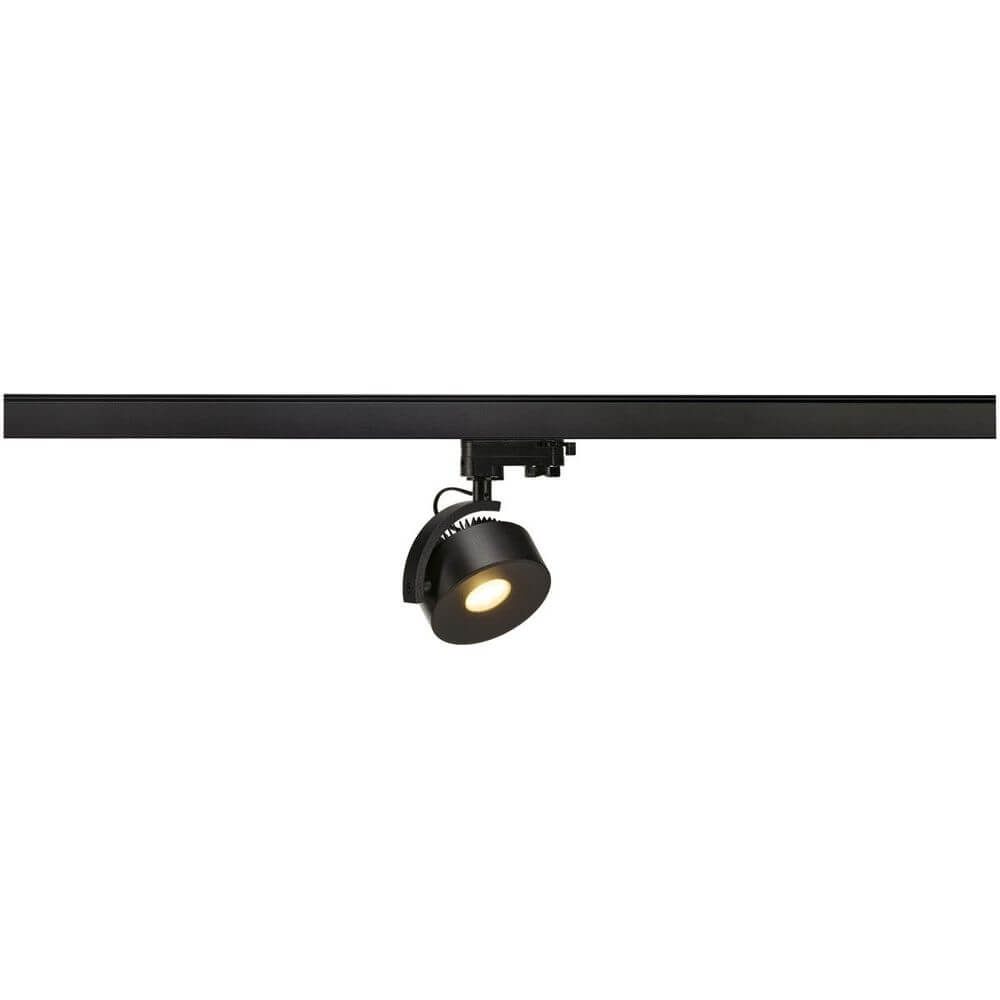 Kalu TRACK LEDPro Leuchtenkopf Schwarz 3000K inkl. 3P.-Adapter auf 3Phasen Hochvolt-Schienen-System