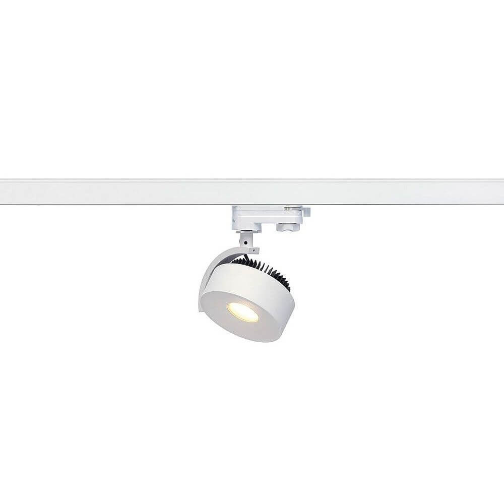 Kalu Track LED Pro Leuchtenkopf inkl. 3P.-Adapter 3000K Weiß auf Hochvolt-Schiene, dreh- und schwenkbar.